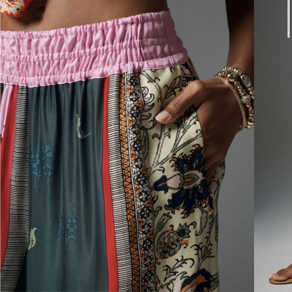 Anthropologie Silky Floral Somerset Pull-On Pants Size small - Picture 3 of 9